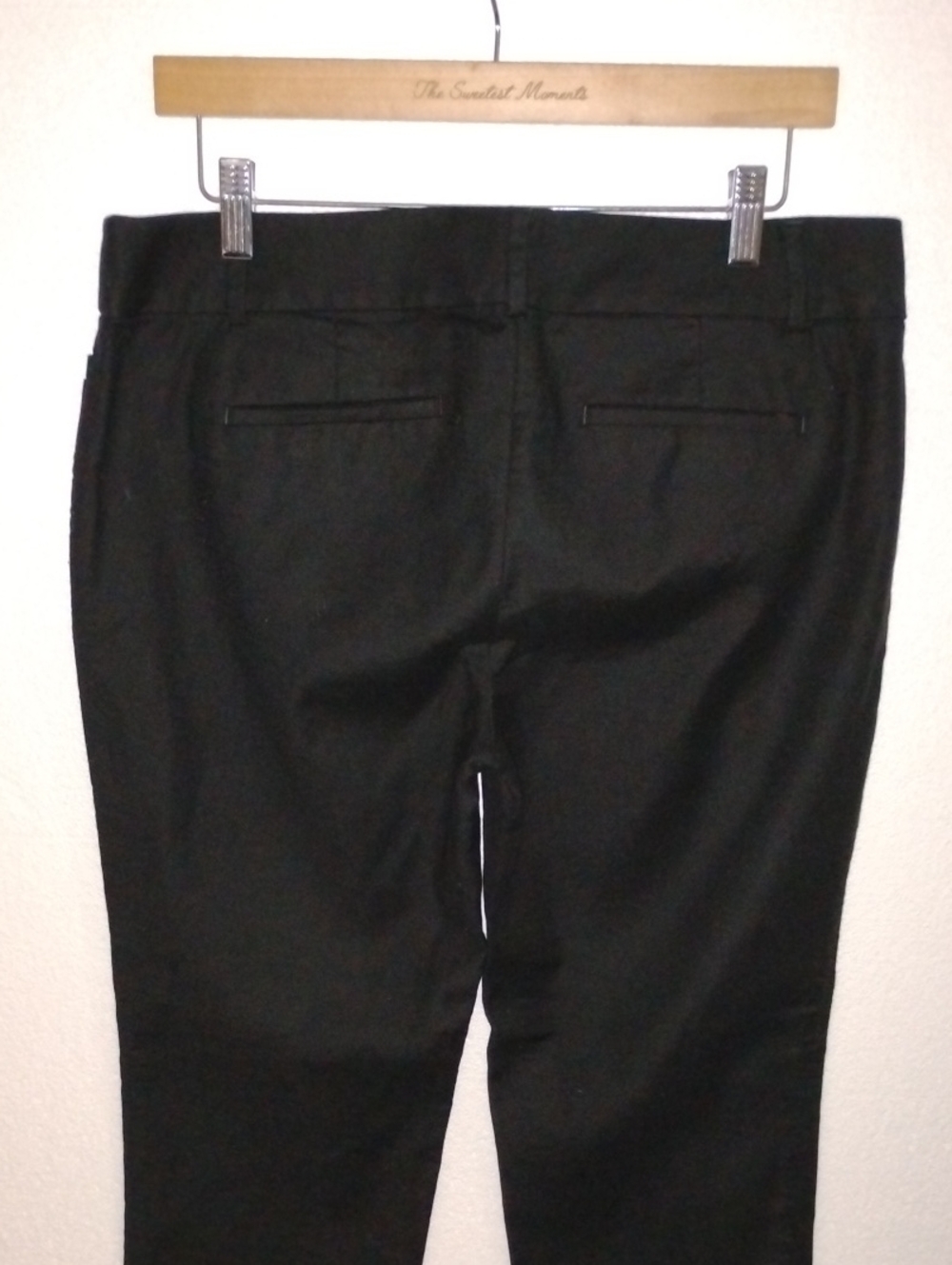 Ann Taylor Loft Womens 10 Petite Black Marisa Straight Pants - Picture 4 of 7